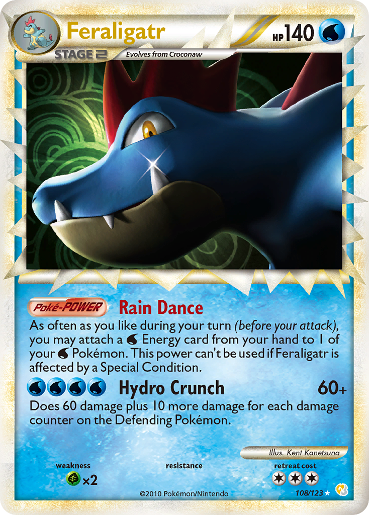 Feraligatr (108/123) [HeartGold & SoulSilver: Base Set] | Odin's Place