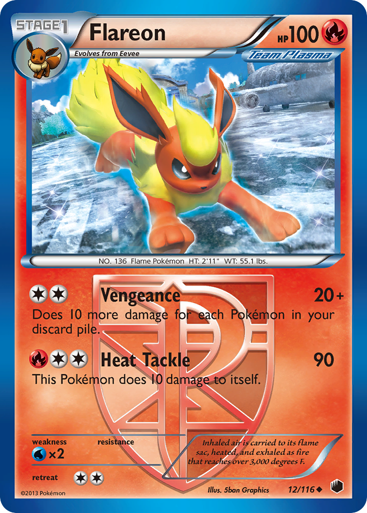 Flareon (12/116) [Black & White: Plasma Freeze] | Odin's Place
