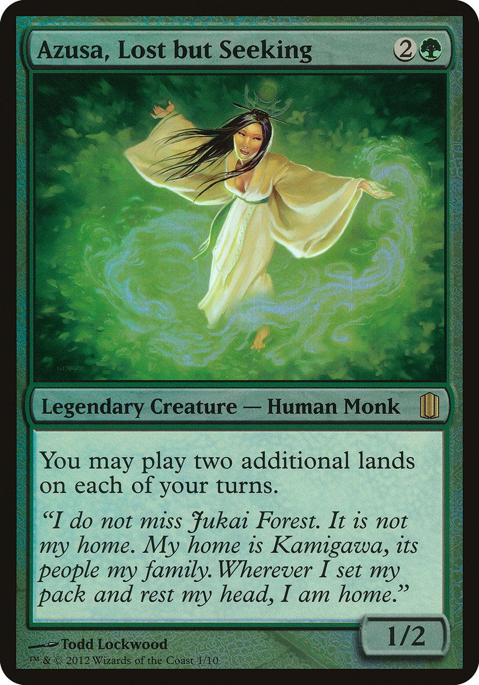 Azusa, Lost but Seeking (1) (Oversized) [Commander's Arsenal Oversized] | Odin's Place