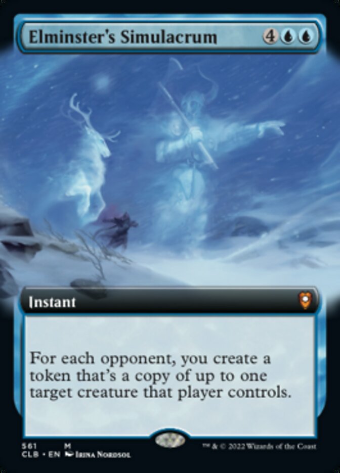 Elminster's Simulacrum (Extended Art) [Commander Legends: Battle for Baldur's Gate] | Odin's Place