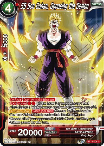 SS Son Gohan, Opposing the Demon (BT15-008) [Saiyan Showdown] | Odin's Place