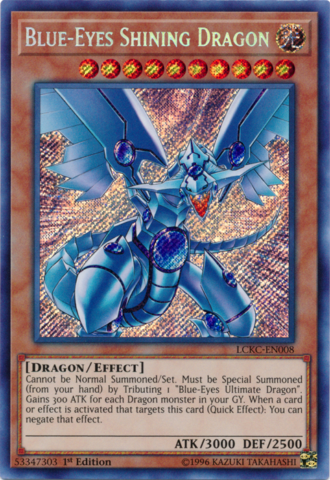 Blue-Eyes Shining Dragon [LCKC-EN008] Secret Rare | Odin's Place