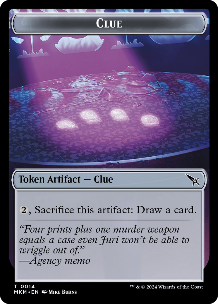 Thopter (0020) // Clue (0014) Double-Sided Token [Murders at Karlov Manor Tokens] | Odin's Place