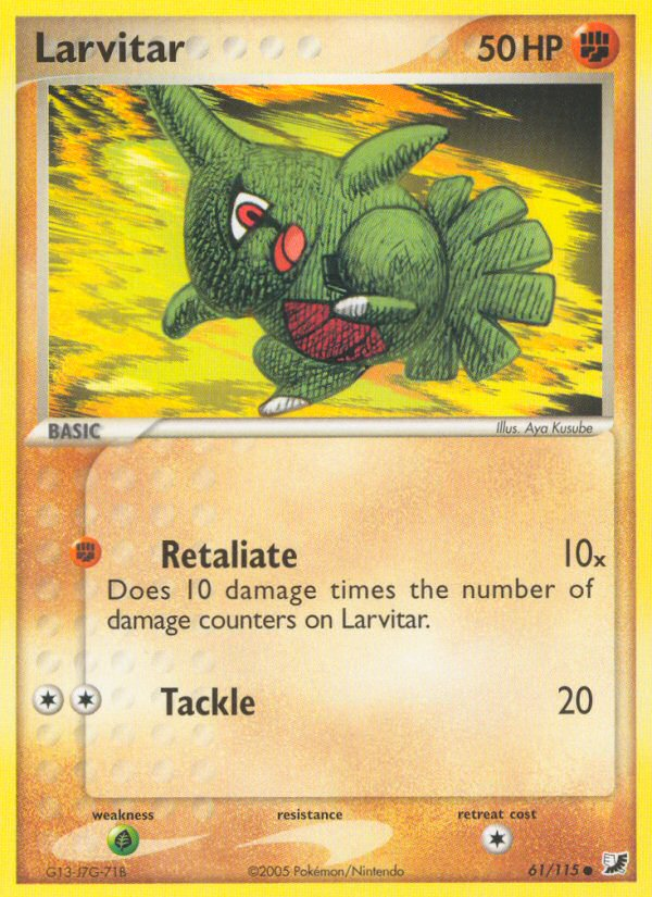 Larvitar (61/115) [EX: Unseen Forces] | Odin's Place