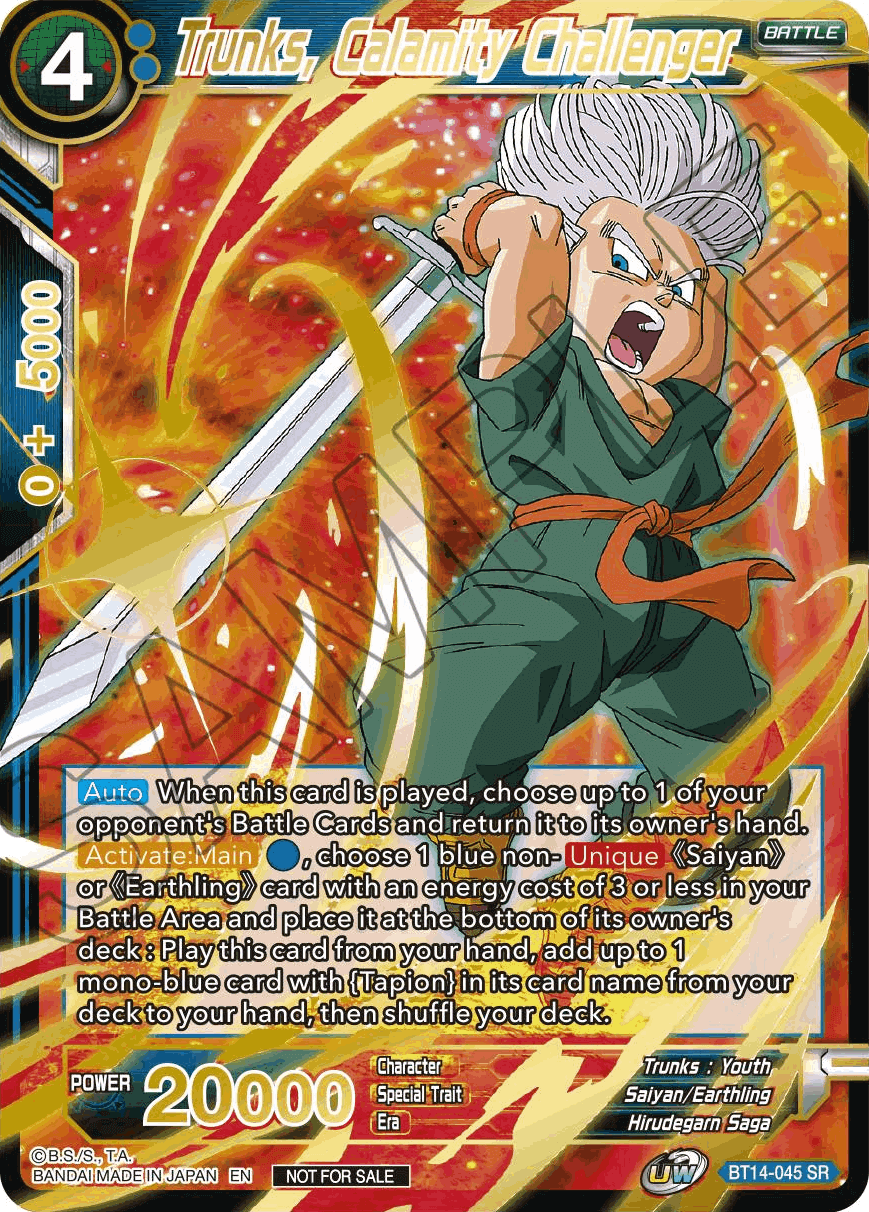 Trunks, Calamity Challenger (Alt. Art Card Set 2023 Vol. 1) (BT14-045) [Tournament Promotion Cards] | Odin's Place