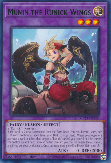 Munin the Runick Wings [MP23-EN250] Rare | Odin's Place