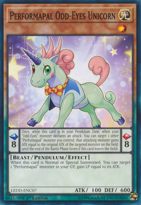 Performapal Odd-Eyes Unicorn [LEDD-ENC07] Common | Odin's Place
