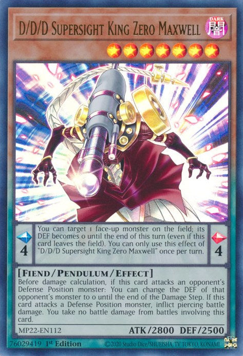 D/D/D Supersight King Zero Maxwell [MP22-EN112] Ultra Rare | Odin's Place
