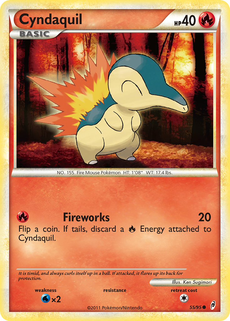 Cyndaquil (55/95) [HeartGold & SoulSilver: Call of Legends] | Odin's Place