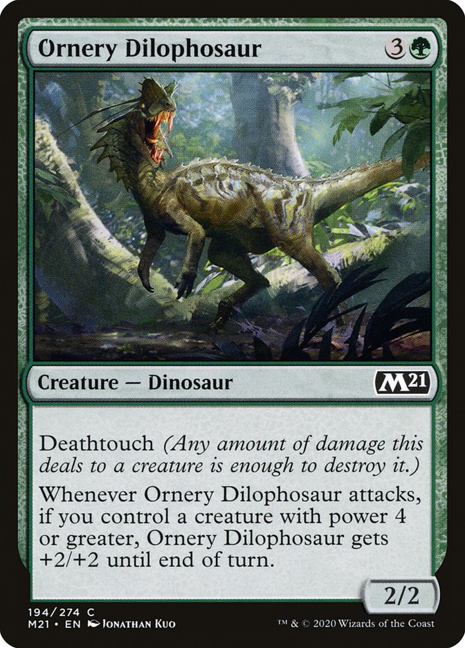 Ornery Dilophosaur [Core Set 2021] | Odin's Place