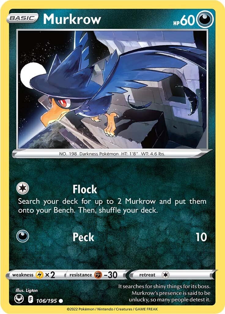 Murkrow (106/195) [Sword & Shield: Silver Tempest] | Odin's Place