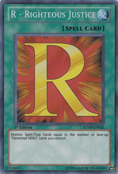 R - Righteous Justice [RYMP-EN025] Secret Rare | Odin's Place