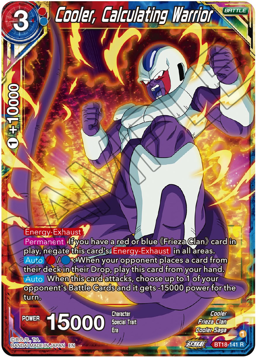 Cooler, Calculated Warrior (BT18-141) [Dawn of the Z-Legends] | Odin's Place