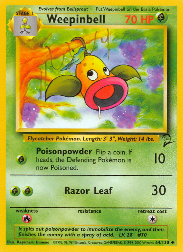 Weepinbell (64/130) [Base Set 2] | Odin's Place