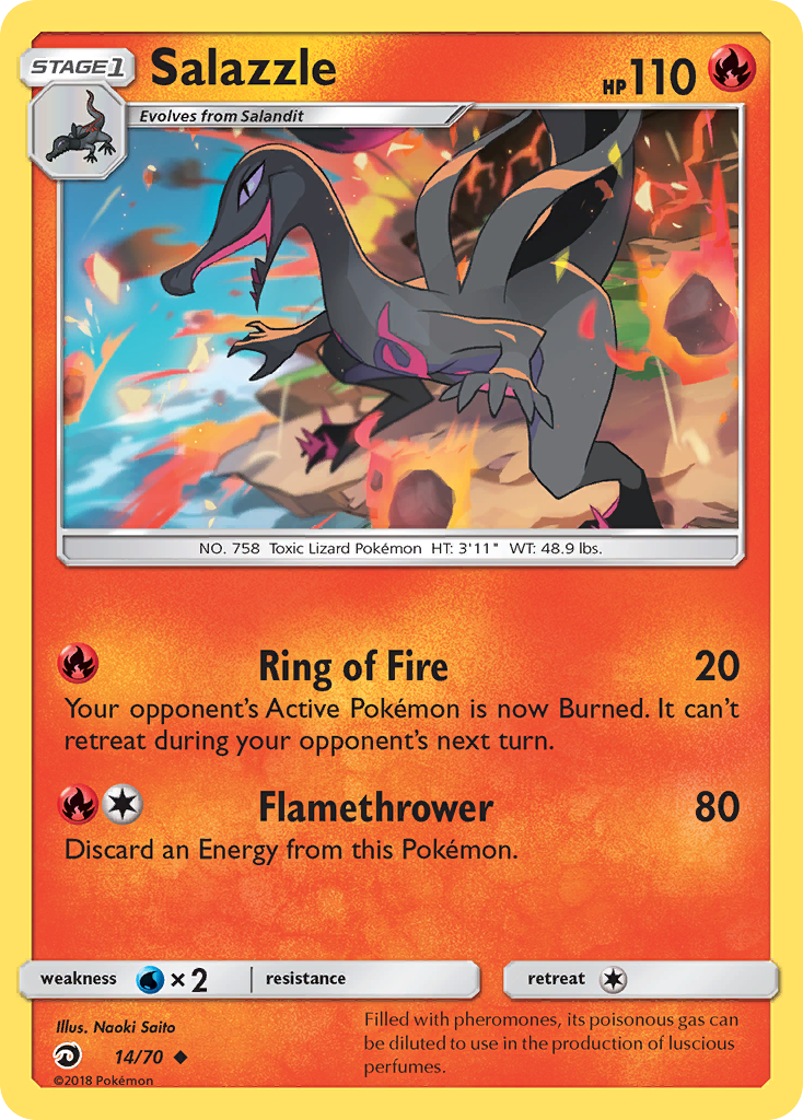Salazzle (14/70) [Sun & Moon: Dragon Majesty] | Odin's Place