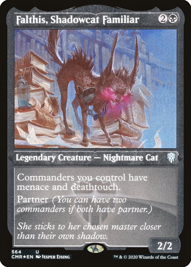 Falthis, Shadowcat Familiar (Etched) [Commander Legends] | Odin's Place