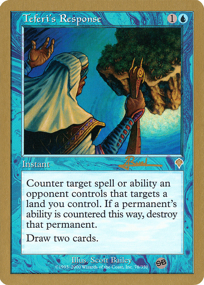Teferi's Response (Antoine Ruel) (SB) [World Championship Decks 2001] | Odin's Place