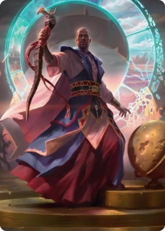 Teferi, Who Slows the Sunset Art Card [Innistrad: Midnight Hunt Art Series] | Odin's Place