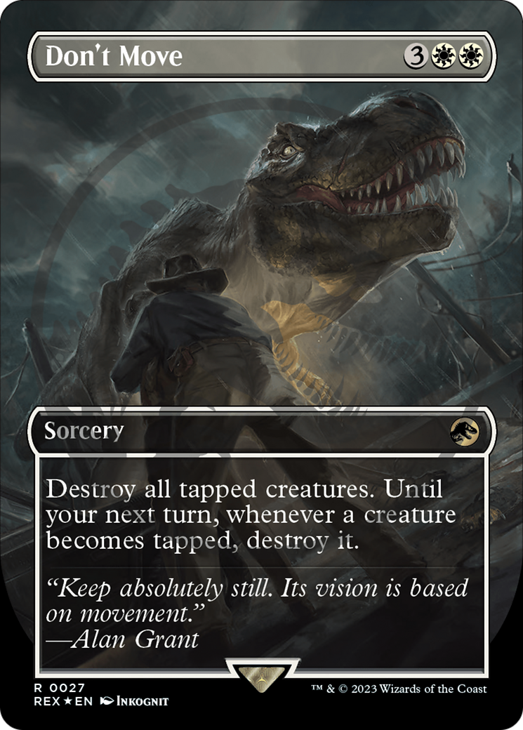Don't Move (Emblem) (Borderless) [Jurassic World Collection Tokens] | Odin's Place