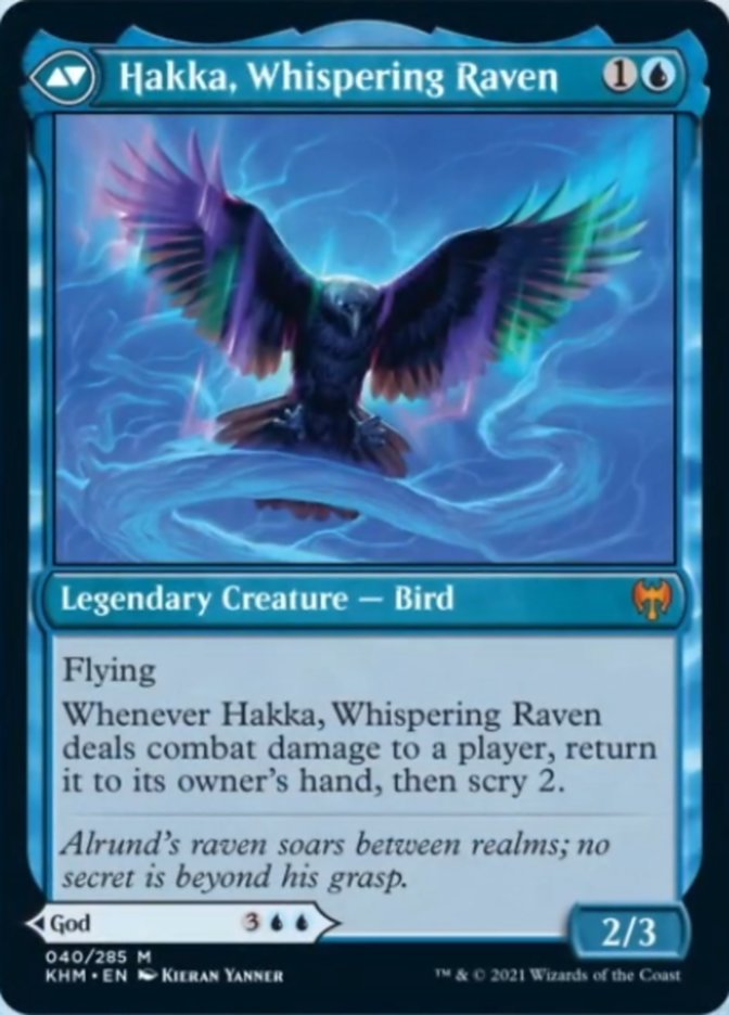 Alrund, God of the Cosmos // Hakka, Whispering Raven [Kaldheim] | Odin's Place
