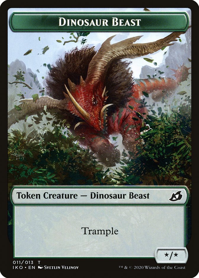 Dinosaur Beast Token [Ikoria: Lair of Behemoths Tokens] | Odin's Place