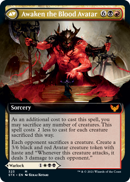 Extus, Oriq Overlord // Awaken the Blood Avatar (Extended Art) [Strixhaven: School of Mages] | Odin's Place