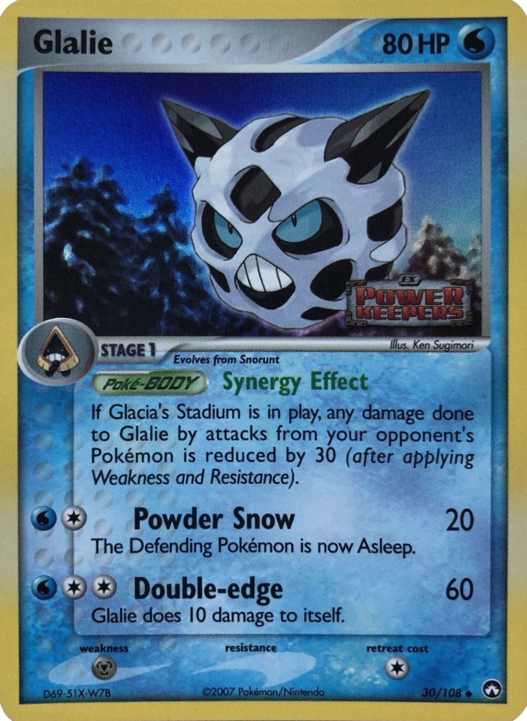Glalie (30/108) (Stamped) [EX: Power Keepers] | Odin's Place