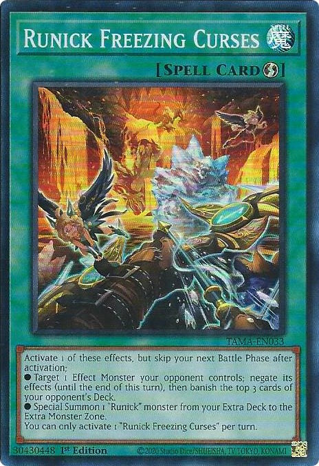 Runick Freezing Curses [TAMA-EN033] Super Rare | Odin's Place
