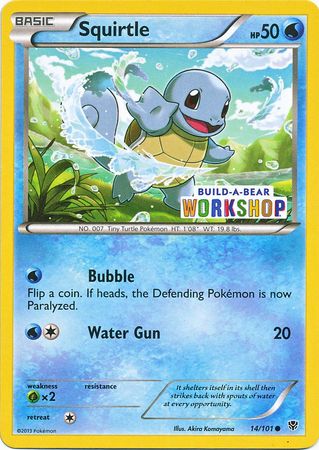 Squirtle (14/101) (Build A Bear Workshop Exclusive) [Black & White: Plasma Blast] | Odin's Place