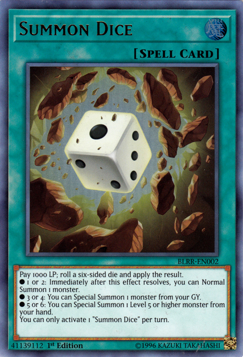 Summon Dice [BLRR-EN002] Ultra Rare | Odin's Place