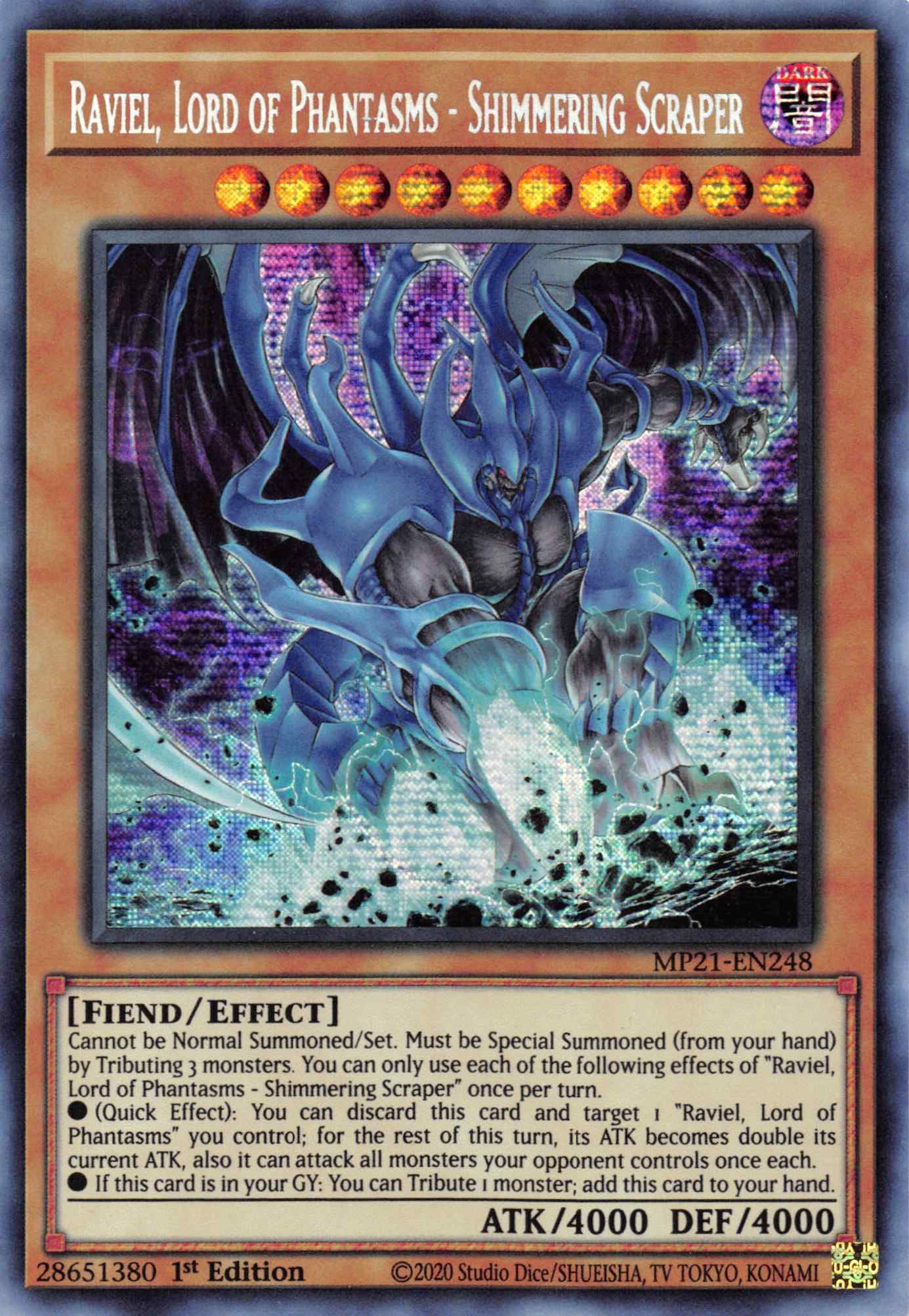 Raviel, Lord of Phantasms - Shimmering Scraper [MP21-EN248] Prismatic Secret Rare | Odin's Place
