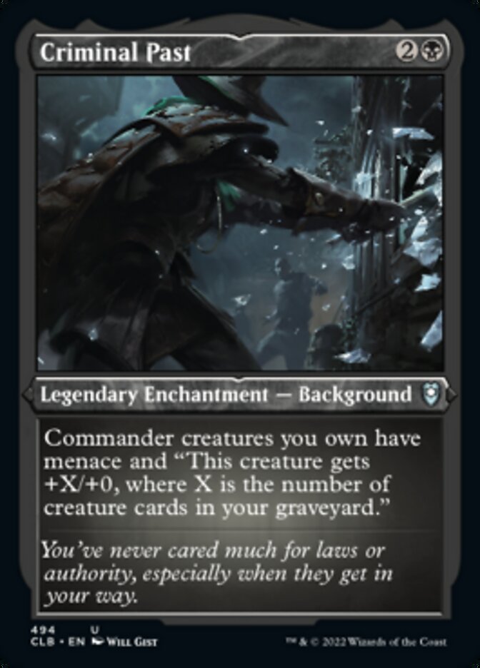 Criminal Past (Foil Etched) [Commander Legends: Battle for Baldur's Gate] | Odin's Place