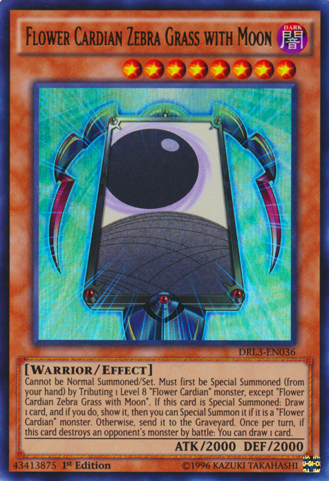 Flower Cardian Zebra Grass with Moon [DRL3-EN036] Ultra Rare | Odin's Place
