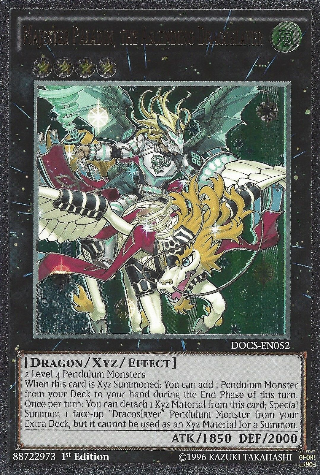 Majester Paladin, the Ascending Dracoslayer (UTR) [DOCS-EN052] Ultimate Rare | Odin's Place