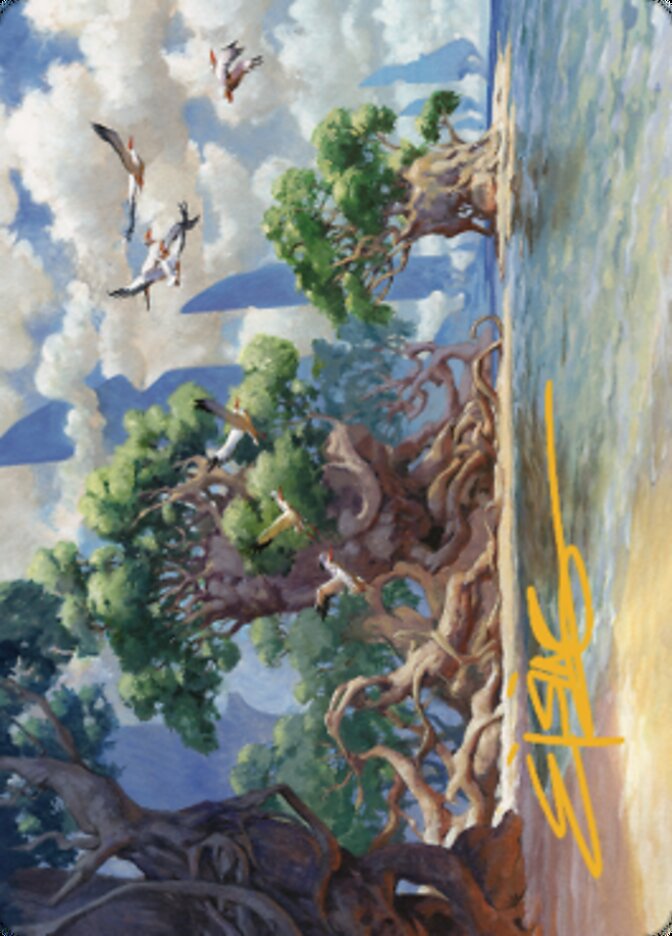 Yavimaya Coast Art Card (Gold-Stamped Signature) [Dominaria United Art Series] | Odin's Place