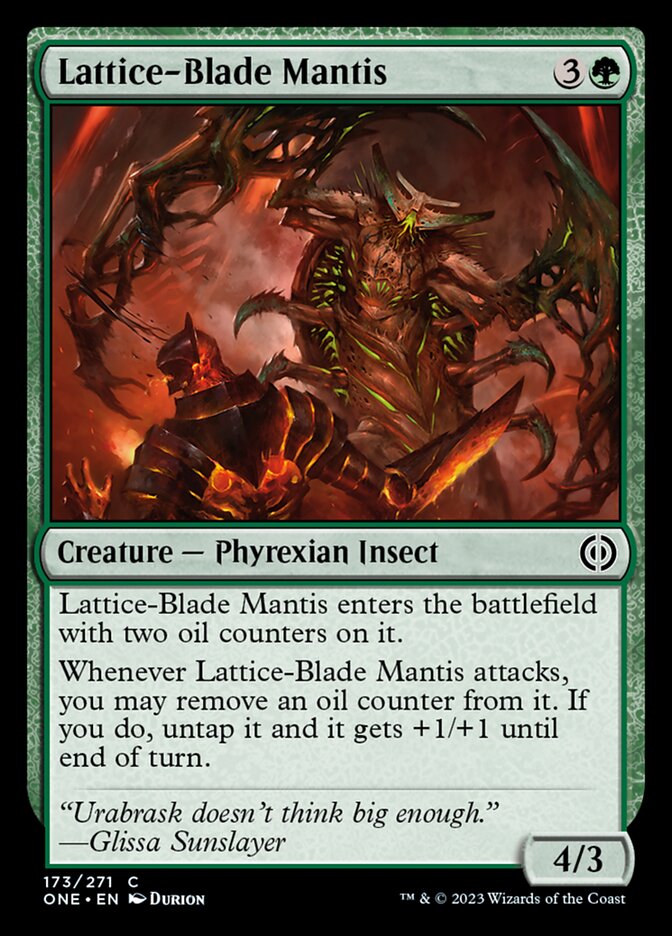 Lattice-Blade Mantis [Phyrexia: All Will Be One] | Odin's Place