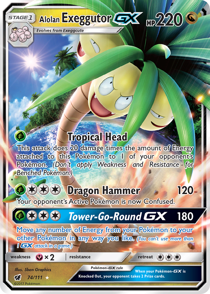 Alolan Exeggutor GX (74/111) [Sun & Moon: Crimson Invasion] | Odin's Place