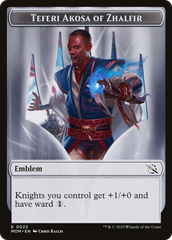 Treasure (20) // Teferi Akosa of Zhalfir Emblem Double-Sided Token [March of the Machine Tokens] | Odin's Place