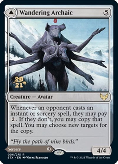 Wandering Archaic // Explore the Vastlands [Strixhaven: School of Mages Prerelease Promos] | Odin's Place
