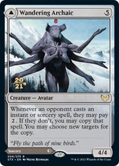 Wandering Archaic // Explore the Vastlands [Strixhaven: School of Mages Prerelease Promos] | Odin's Place