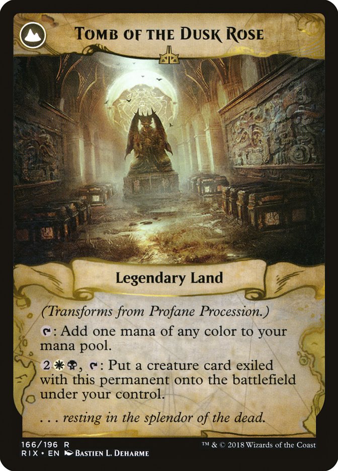 Profane Procession // Tomb of the Dusk Rose [Rivals of Ixalan] | Odin's Place