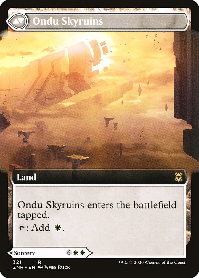 Ondu Inversion // Ondu Skyruins (Extended Art) [Zendikar Rising] | Odin's Place