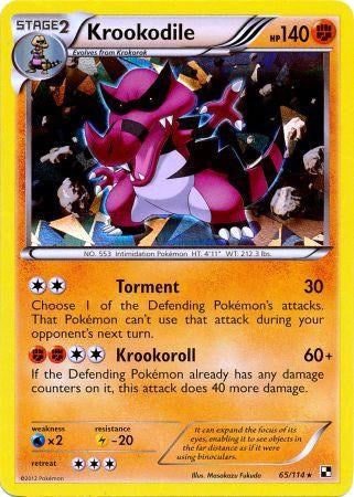 Krookodile (65/114) (Cracked Ice Holo) [Black & White: Base Set] | Odin's Place