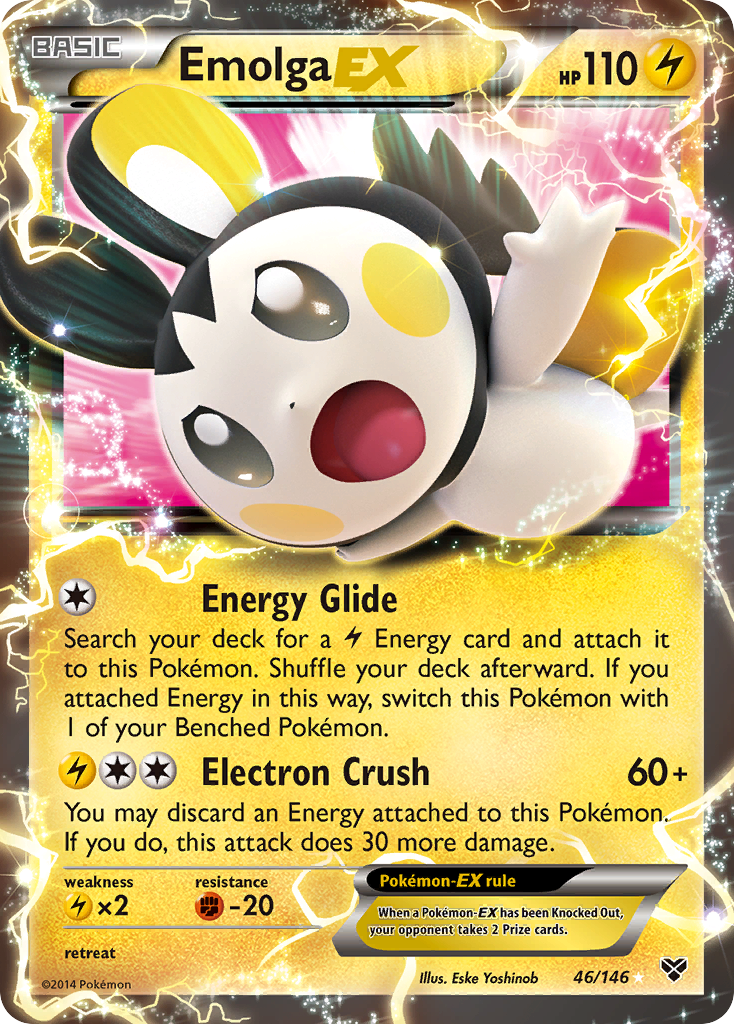 Emolga EX (46/146) [XY: Base Set] | Odin's Place