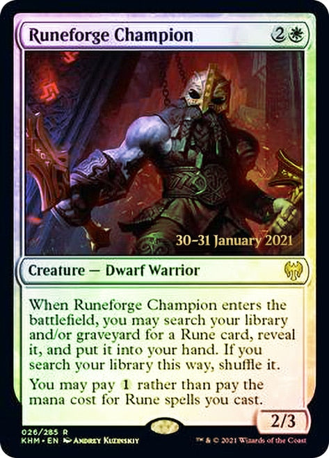 Runeforge Champion [Kaldheim Prerelease Promos] | Odin's Place
