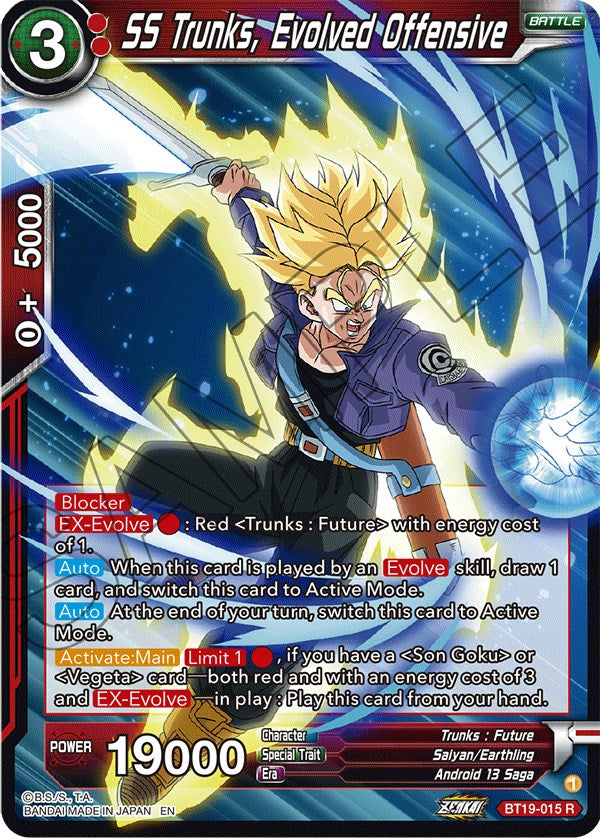 SS Trunks, Evolved Offensive (BT19-015) [Fighter's Ambition] | Odin's Place