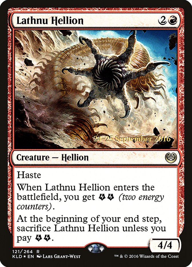 Lathnu Hellion (121) [Kaladesh Prerelease Promos] | Odin's Place