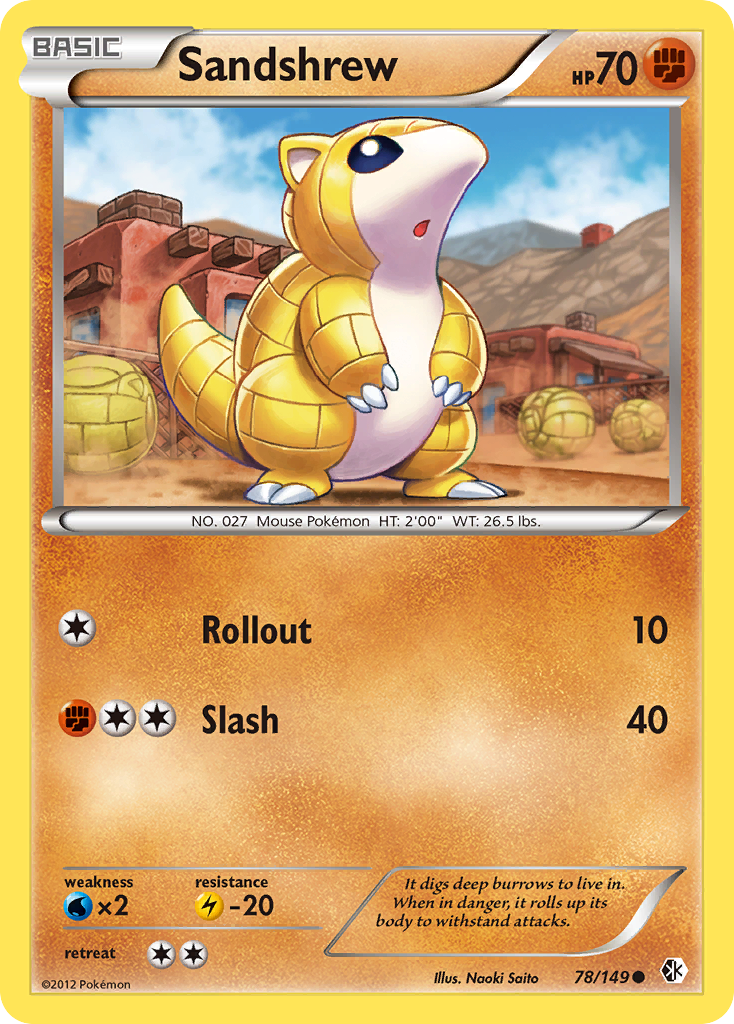 Sandshrew (78/149) [Black & White: Boundaries Crossed] | Odin's Place