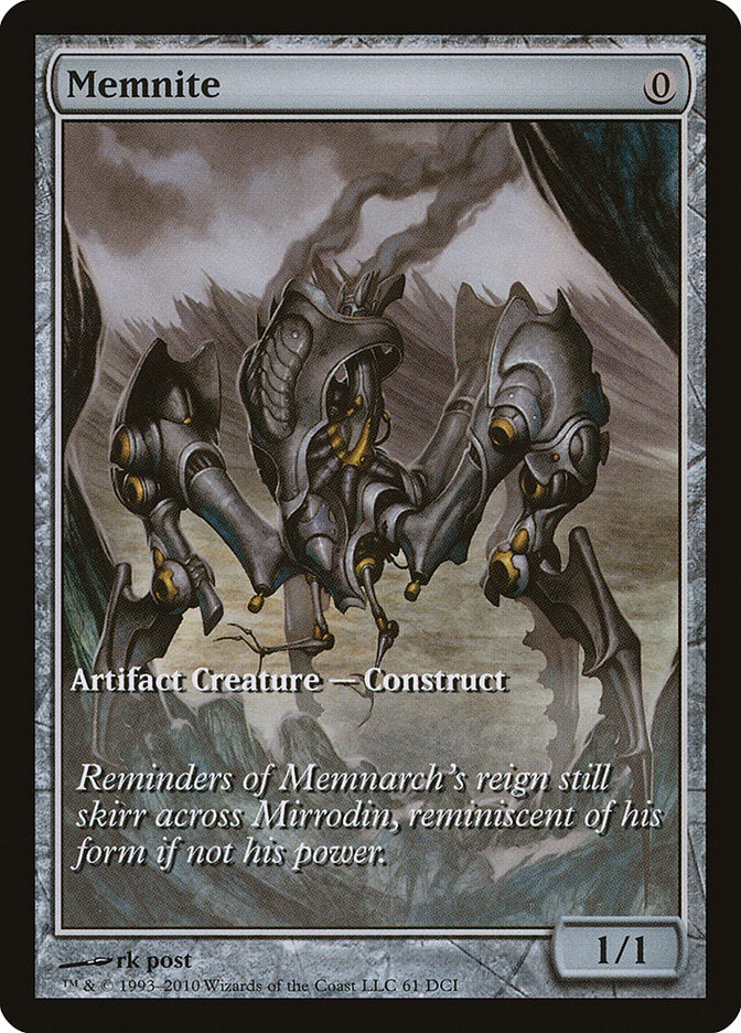 Memnite (61) (Game Day) (Extended Art) [Scars of Mirrodin Promos] | Odin's Place