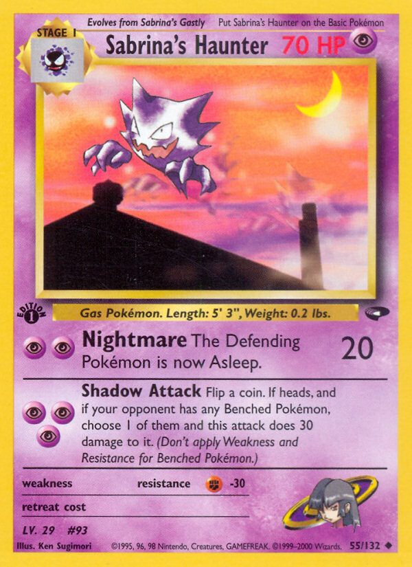 Sabrina's Haunter (55/132) [Gym Challenge 1st Edition] | Odin's Place
